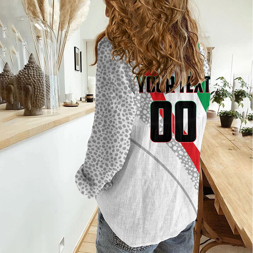 Personalized Iran Football Cheetah Women Casual Shirt Persian Cheetah Graphic With Iranian Flag And Symbol