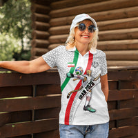 Personalized Iran Football Cheetah Women Polo Shirt Persian Cheetah Graphic With Iranian Flag And Symbol