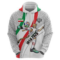 Personalized Iran Football Cheetah Zip Hoodie Persian Cheetah Graphic With Iranian Flag And Symbol