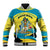 Bahamas Flag Baseball Jacket with National Coat of Arms and Sea Turtle Design - Wonder Print Shop