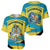 Bahamas Flag Baseball Jersey with National Coat of Arms and Sea Turtle Design - Wonder Print Shop