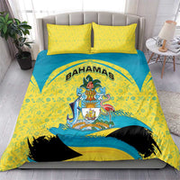 Bahamas Flag Bedding Set with National Coat of Arms and Sea Turtle Design - Wonder Print Shop