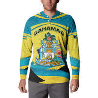 Bahamas Flag Button Sweatshirt with National Coat of Arms and Sea Turtle Design - Wonder Print Shop