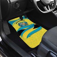 Bahamas Flag Car Mats with National Coat of Arms and Sea Turtle Design - Wonder Print Shop