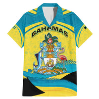 Bahamas Flag Family Matching Mermaid Dress and Hawaiian Shirt with National Coat of Arms and Sea Turtle Design - Wonder Print Shop