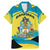 Bahamas Flag Family Matching Mermaid Dress and Hawaiian Shirt with National Coat of Arms and Sea Turtle Design - Wonder Print Shop
