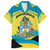 Bahamas Flag Family Matching Summer Maxi Dress and Hawaiian Shirt with National Coat of Arms and Sea Turtle Design - Wonder Print Shop