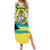 Bahamas Flag Family Matching Summer Maxi Dress and Hawaiian Shirt with National Coat of Arms and Sea Turtle Design - Wonder Print Shop
