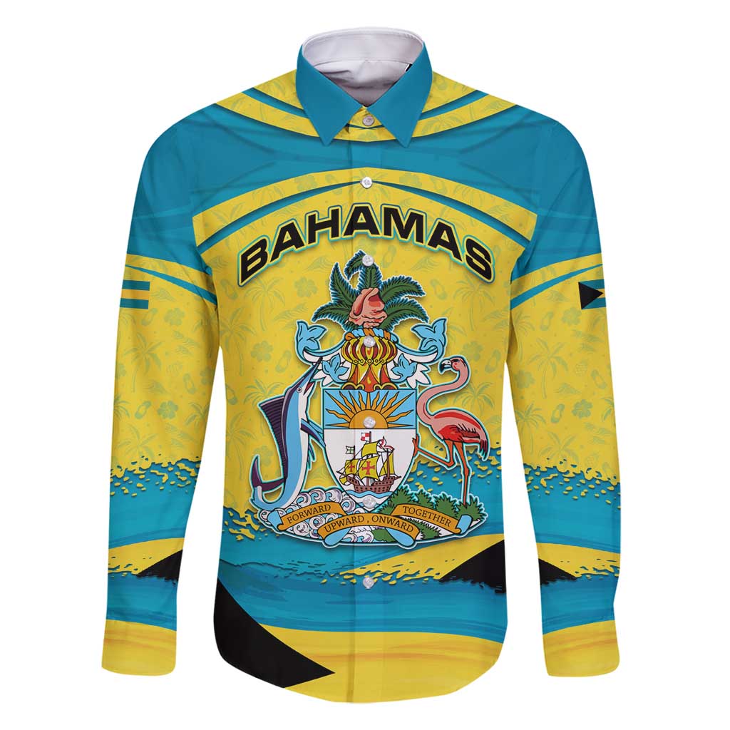 Bahamas Flag Family Matching Tank Maxi Dress and Hawaiian Shirt with National Coat of Arms and Sea Turtle Design - Wonder Print Shop