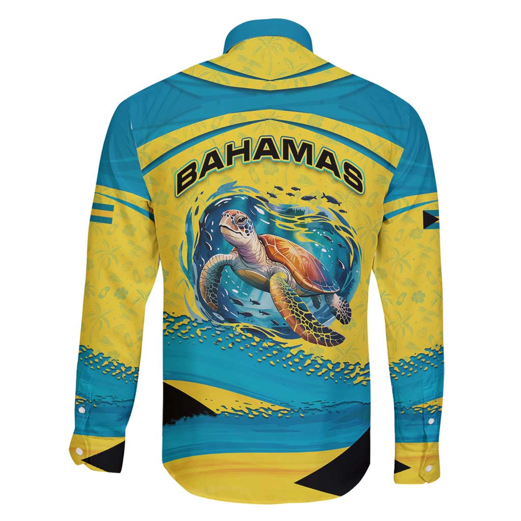 Bahamas Flag Family Matching Tank Maxi Dress and Hawaiian Shirt with National Coat of Arms and Sea Turtle Design - Wonder Print Shop