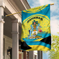 Bahamas Flag Garden Flag with National Coat of Arms and Sea Turtle Design - Wonder Print Shop
