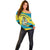Bahamas Flag Off Shoulder Sweater with National Coat of Arms and Sea Turtle Design - Wonder Print Shop