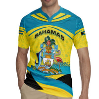 Bahamas Flag Rugby Jersey with National Coat of Arms and Sea Turtle Design - Wonder Print Shop