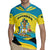 Bahamas Flag Rugby Jersey with National Coat of Arms and Sea Turtle Design - Wonder Print Shop