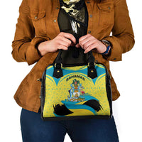 Bahamas Flag Shoulder Handbag with National Coat of Arms and Sea Turtle Design - Wonder Print Shop