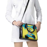 Bahamas Flag Shoulder Handbag with National Coat of Arms and Sea Turtle Design - Wonder Print Shop