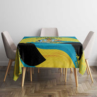 Bahamas Flag Tablecloth with National Coat of Arms and Sea Turtle Design - Wonder Print Shop
