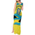 Bahamas Flag Tank Maxi Dress with National Coat of Arms and Sea Turtle Design - Wonder Print Shop