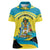 Bahamas Flag Women Polo Shirt with National Coat of Arms and Sea Turtle Design - Wonder Print Shop