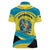 Bahamas Flag Women Polo Shirt with National Coat of Arms and Sea Turtle Design - Wonder Print Shop