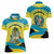 Bahamas Flag Women Polo Shirt with National Coat of Arms and Sea Turtle Design - Wonder Print Shop