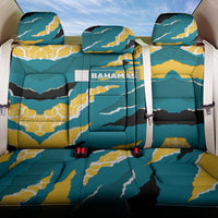Bahamas Back Car Seat Cover with National Coat of Arms Teal Yellow Ocean Wave Spirit