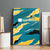Bahamas Canvas Wall Art with National Coat of Arms Teal Yellow Ocean Wave Spirit