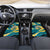 Bahamas Car Mats with National Coat of Arms Teal Yellow Ocean Wave Spirit