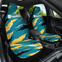 Bahamas Car Seat Cover with National Coat of Arms Teal Yellow Ocean Wave Spirit