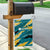 Bahamas Garden Flag with National Coat of Arms Teal Yellow Ocean Wave Spirit