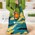 Bahamas Grocery Bag with National Coat of Arms Teal Yellow Ocean Wave Spirit