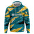 Bahamas Hoodie with National Coat of Arms Teal Yellow Ocean Wave Spirit