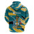 Bahamas Hoodie with National Coat of Arms Teal Yellow Ocean Wave Spirit