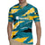 Bahamas Rugby Jersey with National Coat of Arms Teal Yellow Ocean Wave Spirit