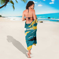 Bahamas Sarong with National Coat of Arms Teal Yellow Ocean Wave Spirit