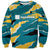 Bahamas Sweatshirt with National Coat of Arms Teal Yellow Ocean Wave Spirit