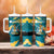 Bahamas Tumbler With Handle with National Coat of Arms Teal Yellow Ocean Wave Spirit