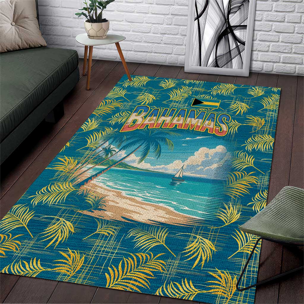Bahamas Area Rug with Tropical Beach Sunset Palm Tree Ocean Spirit