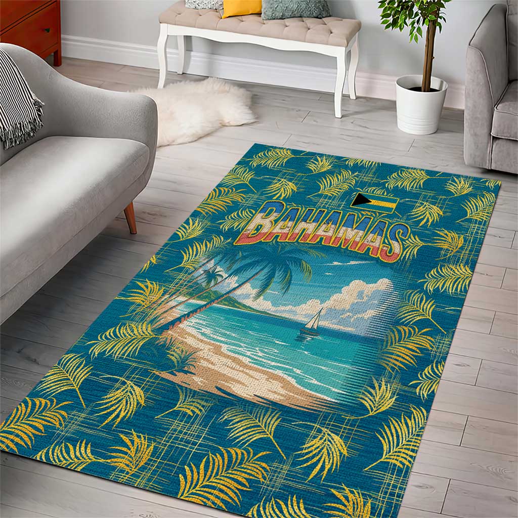 Bahamas Area Rug with Tropical Beach Sunset Palm Tree Ocean Spirit