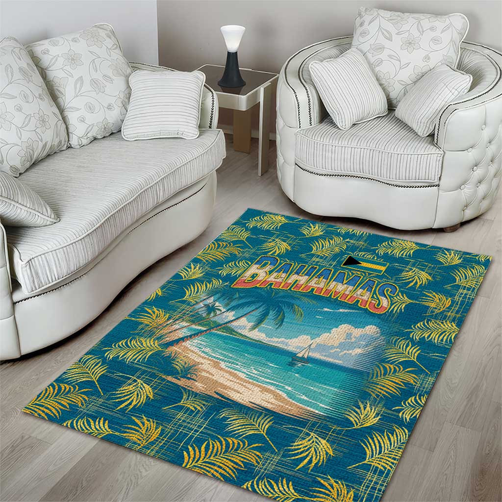 Bahamas Area Rug with Tropical Beach Sunset Palm Tree Ocean Spirit
