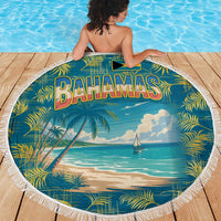 Bahamas Beach Blanket with Tropical Beach Sunset Palm Tree Ocean Spirit