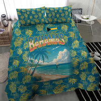 Bahamas Bedding Set with Tropical Beach Sunset Palm Tree Ocean Spirit