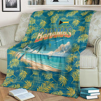 Bahamas Blanket with Tropical Beach Sunset Palm Tree Ocean Spirit