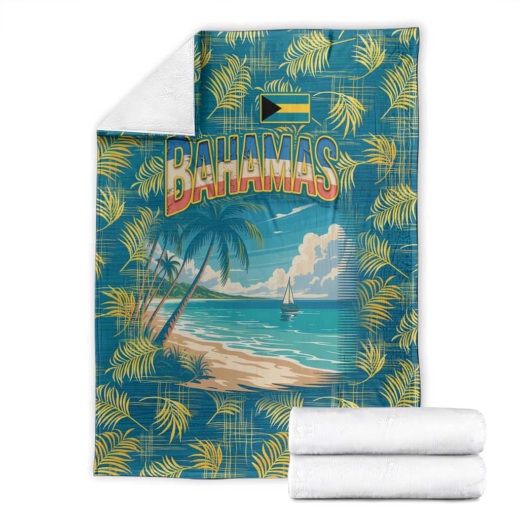 Bahamas Blanket with Tropical Beach Sunset Palm Tree Ocean Spirit