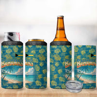 Bahamas 4 in 1 Can Cooler Tumbler with Tropical Beach Sunset Palm Tree Ocean Spirit