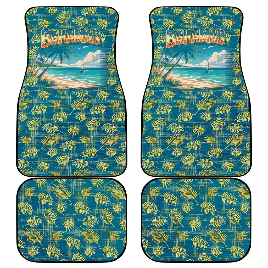 Bahamas Car Mats with Tropical Beach Sunset Palm Tree Ocean Spirit