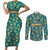 Bahamas Couples Matching Short Sleeve Bodycon Dress and Long Sleeve Button Shirt with Tropical Beach Sunset Palm Tree Ocean Spirit