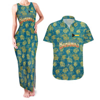 Bahamas Couples Matching Tank Maxi Dress and Hawaiian Shirt with Tropical Beach Sunset Palm Tree Ocean Spirit