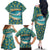 Bahamas Family Matching Off The Shoulder Long Sleeve Dress and Hawaiian Shirt with Tropical Beach Sunset Palm Tree Ocean Spirit