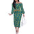 Bahamas Family Matching Off The Shoulder Long Sleeve Dress and Hawaiian Shirt with Tropical Beach Sunset Palm Tree Ocean Spirit